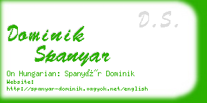 dominik spanyar business card